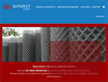 Tablet Screenshot of kovaplet.sk